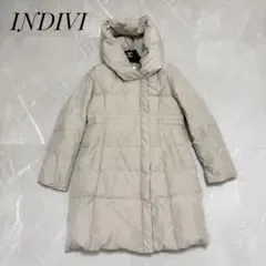 INDIVI インディヴィ たっぷり ダウン フード ジャケット コート
