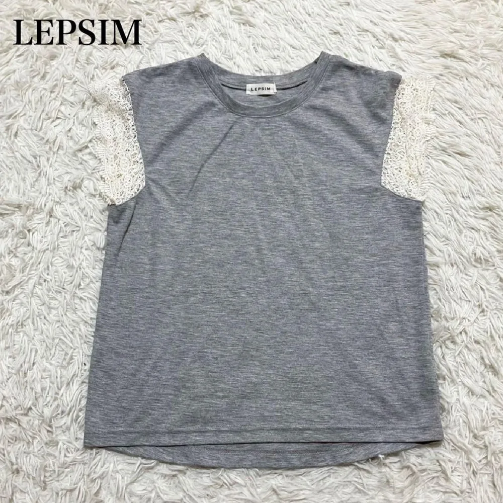 LEPSIM ノースリーブ トップス Tシャツ カジュアル ウォッシャブル 無地