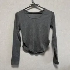 長袖カットソー チャコールグレー