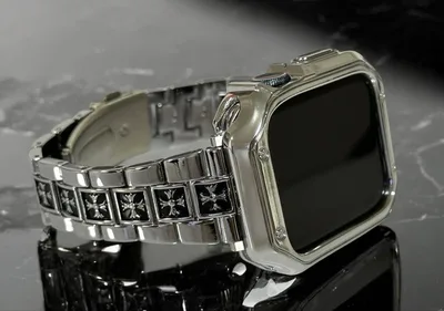 銀◎アップルウォッチクロスバンド ステンレスベルト Apple Watchカバー