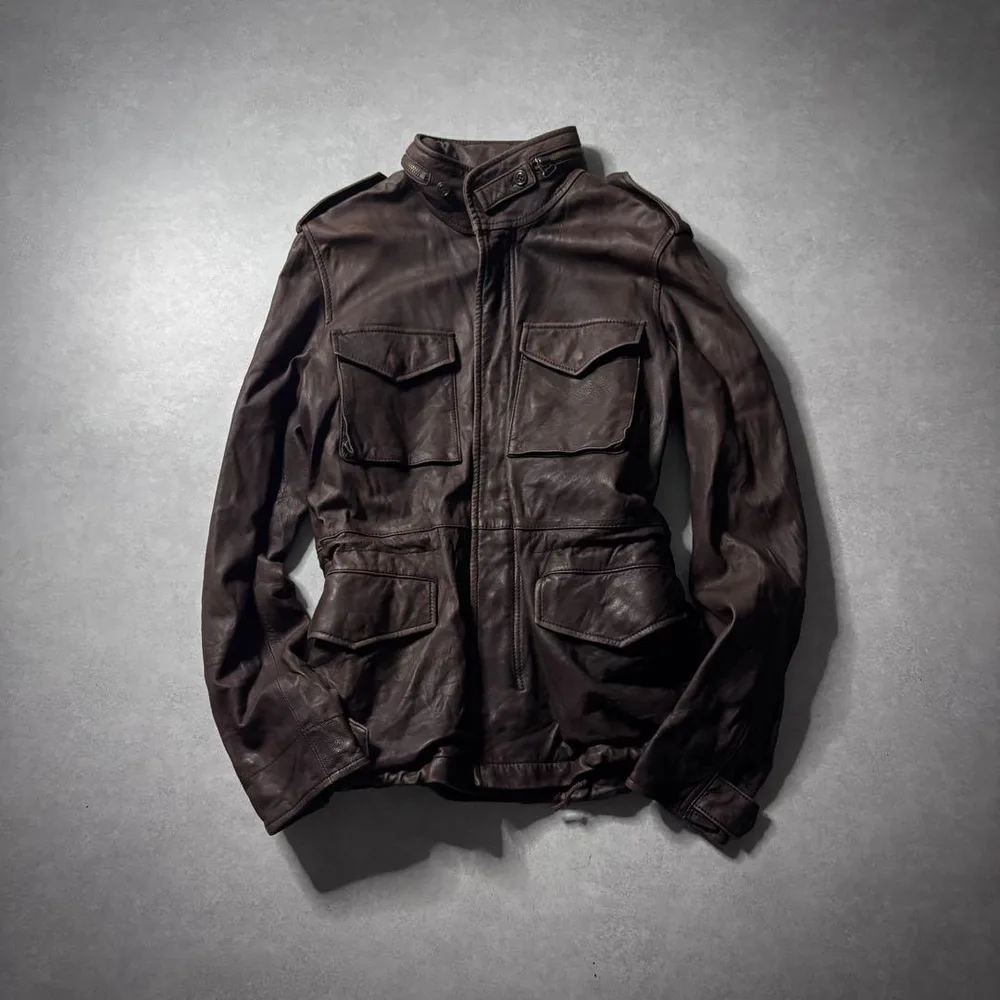 archive leather M-65 jacket gimmick y2k