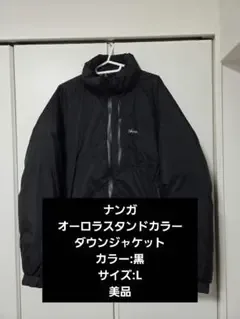 【美品】NANGA オーロラテックス スタンドカラーダウンジャケット L