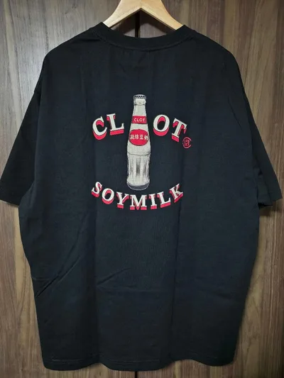 CLOT SOYMILK 豆乳 Tシャツ ブラック クロット 半袖 ロゴT