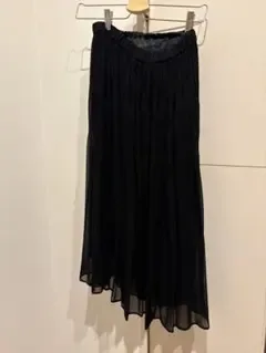 ミズイロインド ロングフレアスカート ブラック