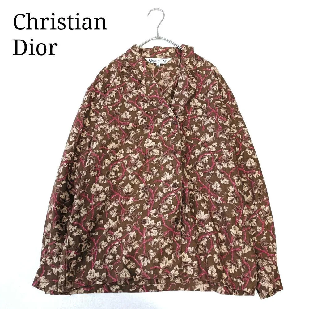 Christian Dior クリスチャンディオール 長袖シャツ 花柄 総柄 M