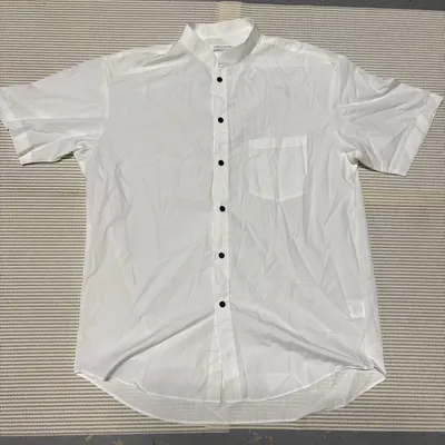 ARBE SHIRT メンズ 半袖 スタンドカラーシャツ ホワイト 3L