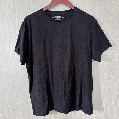 アマゾンエッセンシャルズ Tシャツ クルーネック 半袖 無地 XL 黒 コットン
