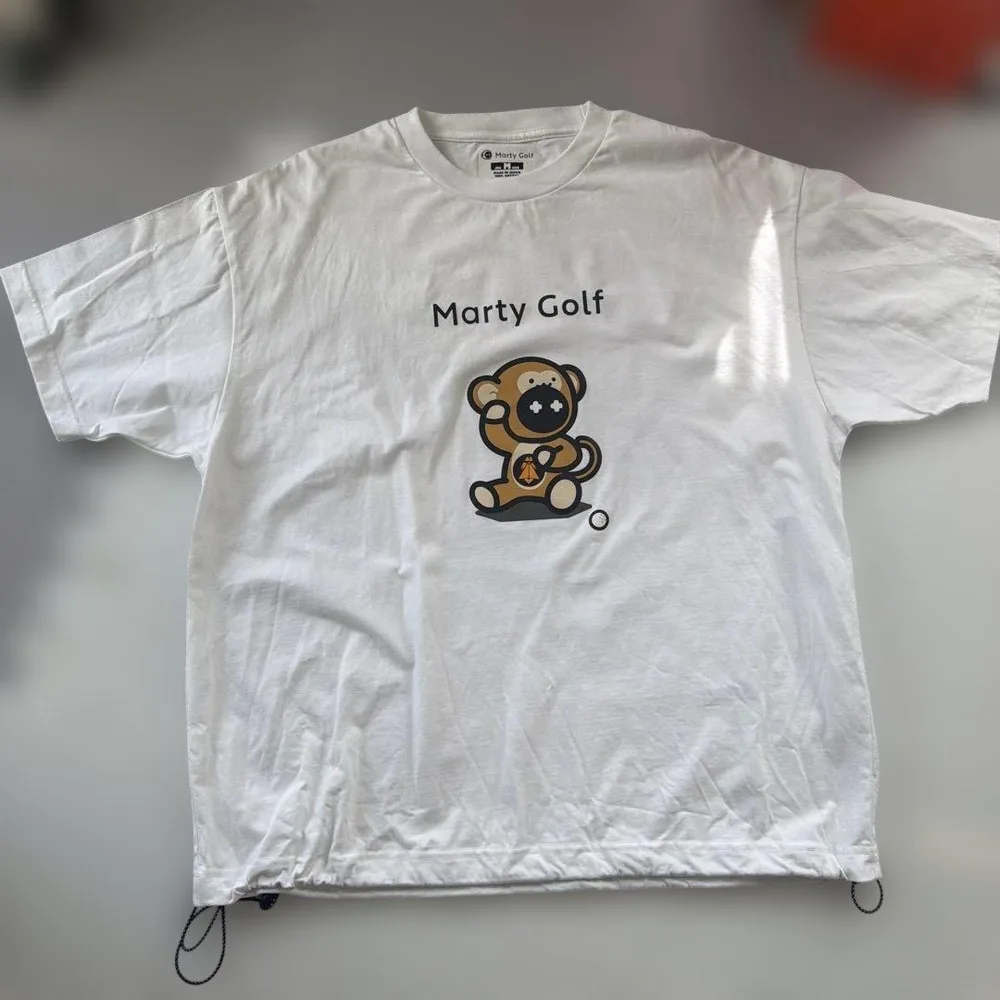 一度のみ使用美品ギア猿✖︎Marty Golf コラボTシャツ ホワイト メンズ