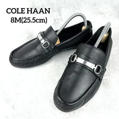 Cole Haan サマセット ビットローファー 黒 25.5 シボ革 8M