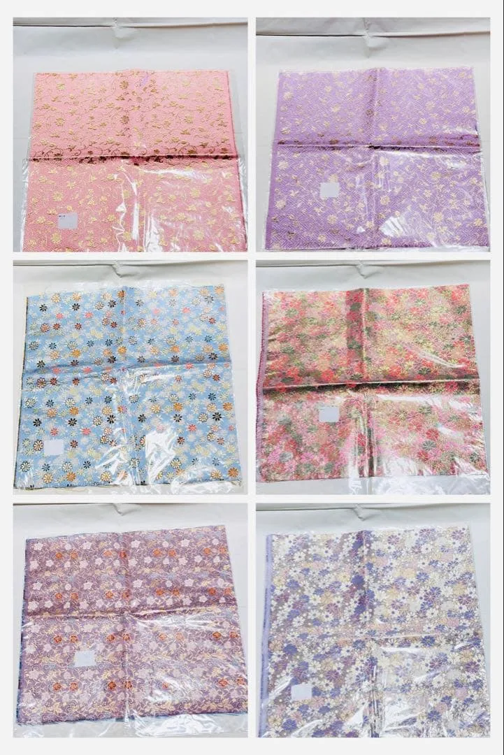 金襴 生地 6枚セット 和柄 手芸用
