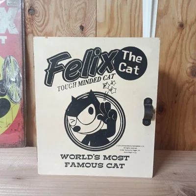 Felix The Cat 木製 キーボックス 収納看板シボレーフェリックス