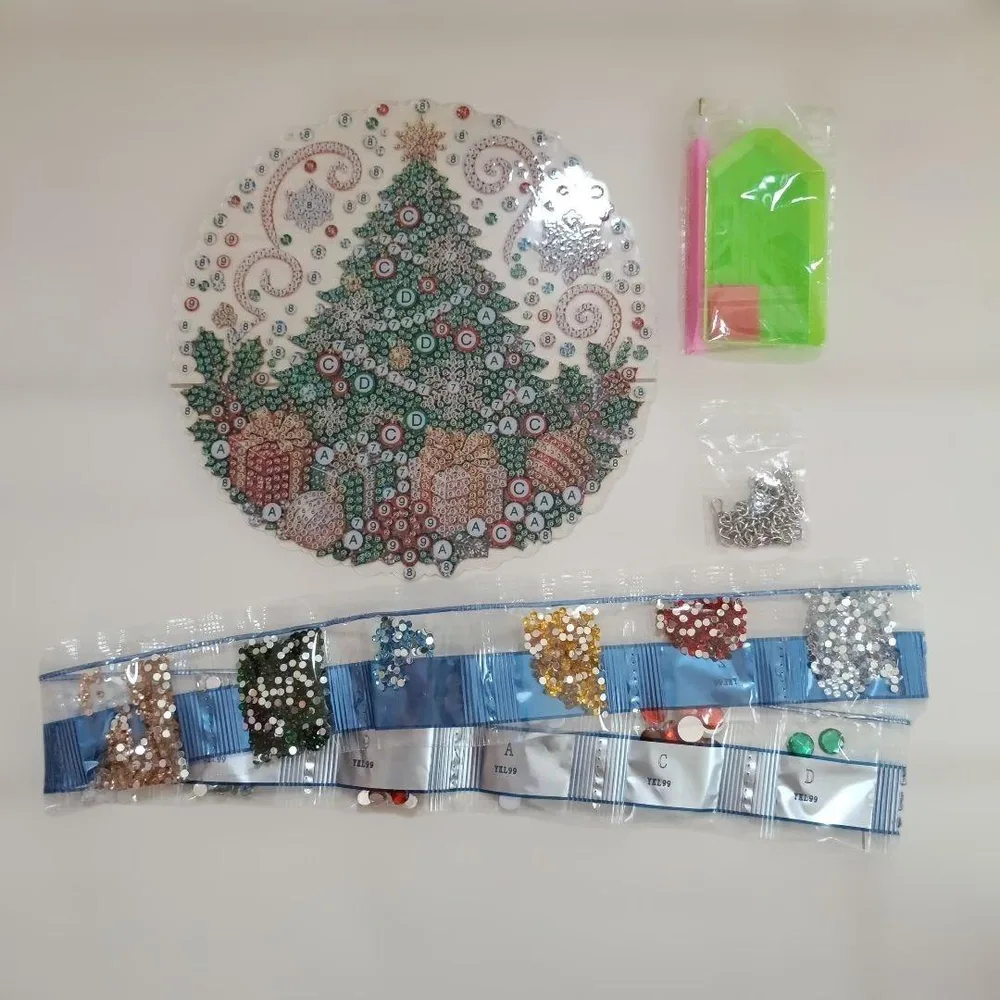 【新品】ダイアモンドアート クリスマスツリー 壁掛け 吊り下げ