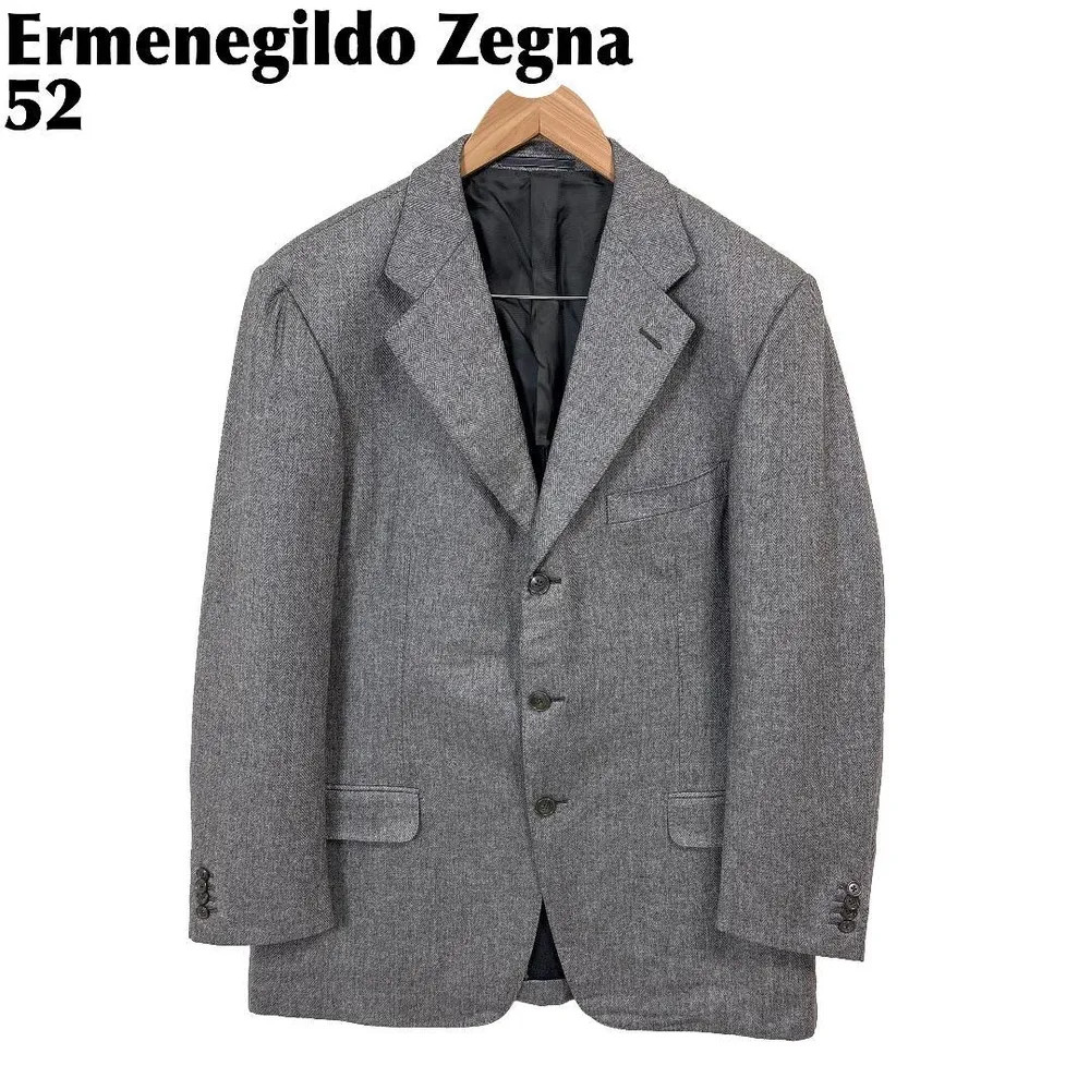 【美品】 Ermenegildo Zegna ジャケット シルク×カシミヤ 52