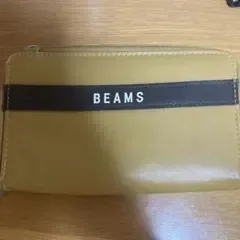 BEAMS 長財布 ラウンドファスナー ベージュ