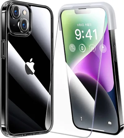18-7 iPhone 14 pro max 用 フィルム付き ケース 全面保護