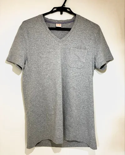 HUGO BOSS BOSS Orange グレー Vネック Tシャツ L