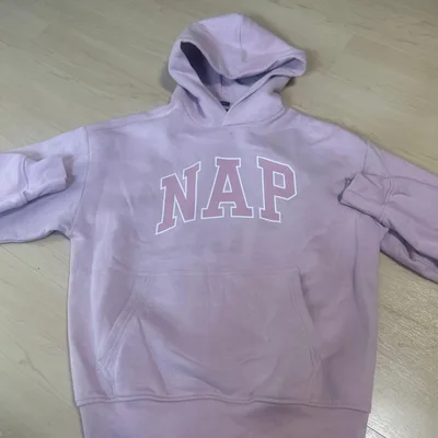 GAP ロゴプリント プルオーバーパーカー ライトパープル S