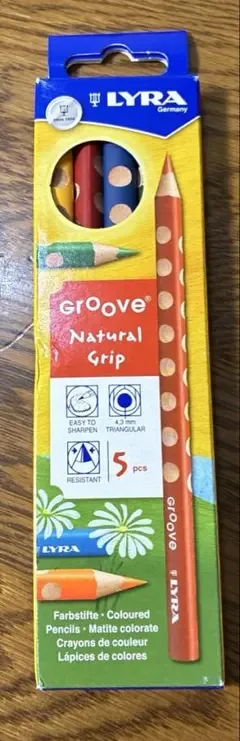 ⭐︎新品未使用⭐︎LYRA Groove Natural Grip 色鉛筆5本セット