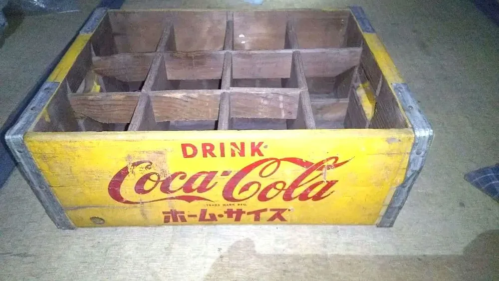 ①Coca-Cola コカ・コーラ 木箱 木製ケース レトロ ヴィンテージ