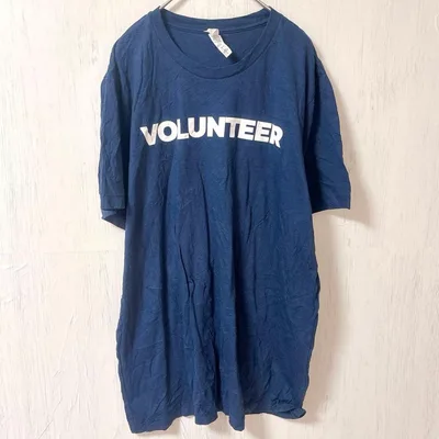 キャンバス 半袖Tシャツ クルーネック ロゴ L 紺 綿 デイリー