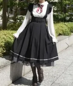 axes femme フリルサス付スカート