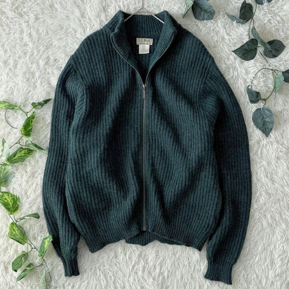 超美品 L.L.Bean ドライバーズニット USA製 アルパカ混 80~90S