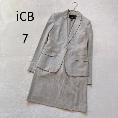 アイシービー iCBスカートスーツ セットアップ グレー S オフィス