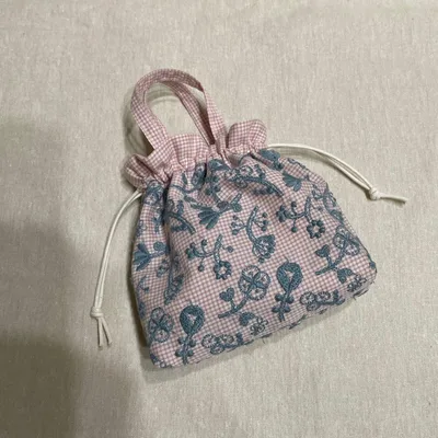 ミニ巾着バッグ ミナペルホネン ハンドメイド