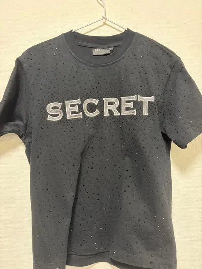 SECRET ラインストーン Tシャツ ブラック