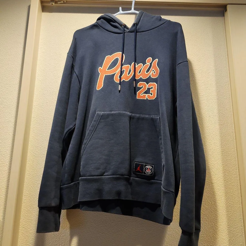 ✨JORDAN×PSG✨プルオーバーパーカー ネイビー