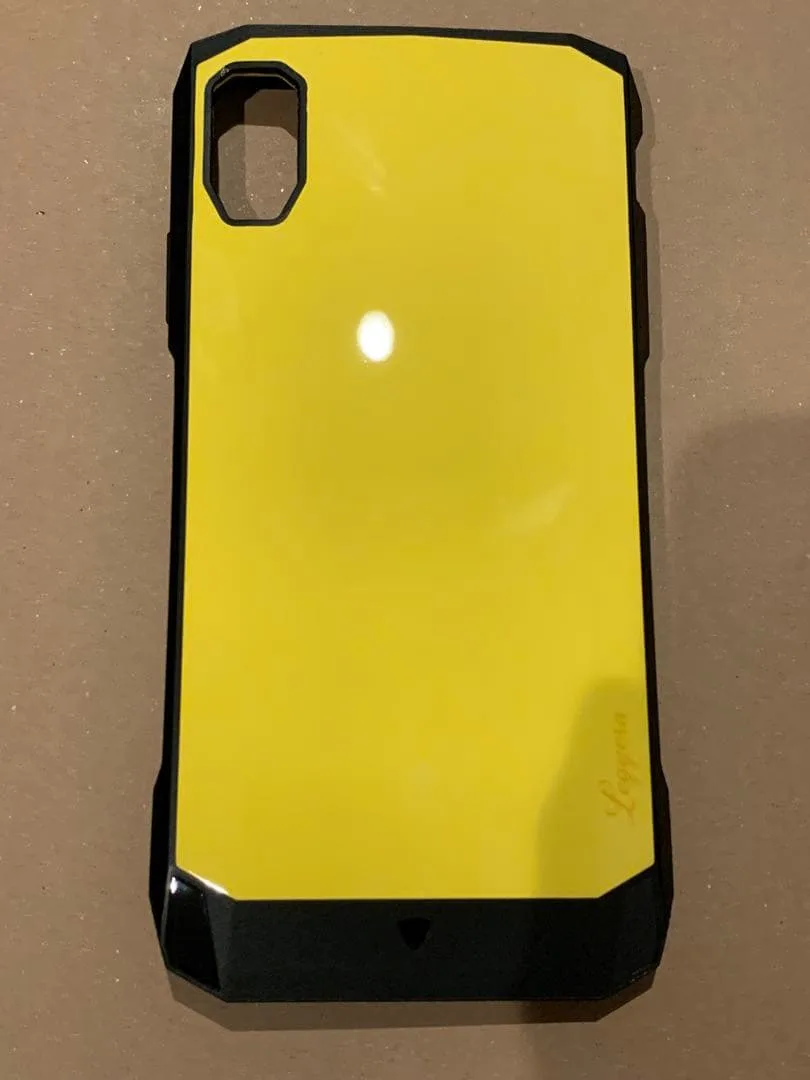 【新品未使用】iPhone Xs Maxスマホケース イエロー ワイヤレス充電