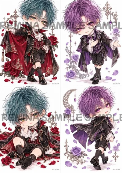 オリジナルデザイン人物ステッカー