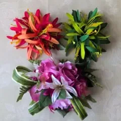 美品◇フラダンス◇髪飾り ヘアクリップ 3点セット