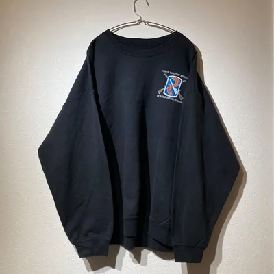vintage【us.army】第198歩兵旅団 スウェット ブラック