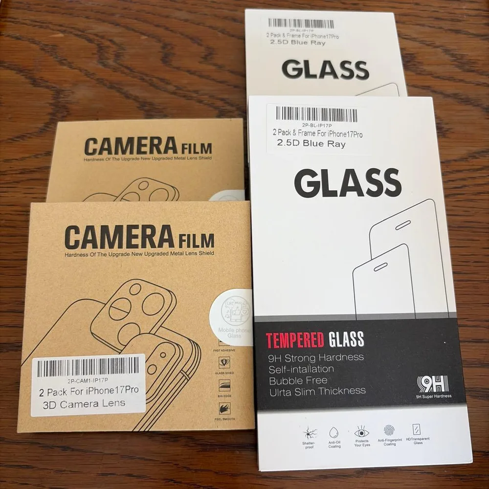 iPhone 17 Pro用 保護フィルム&カメラレンズカバー計4点セット