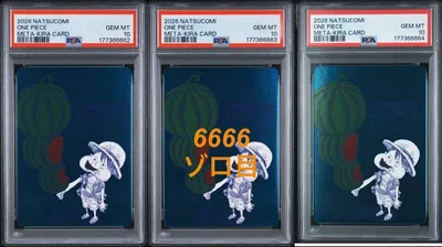 PSA10 ゾロ目 ワンピース ナツコミ メタキラカード 3枚セット