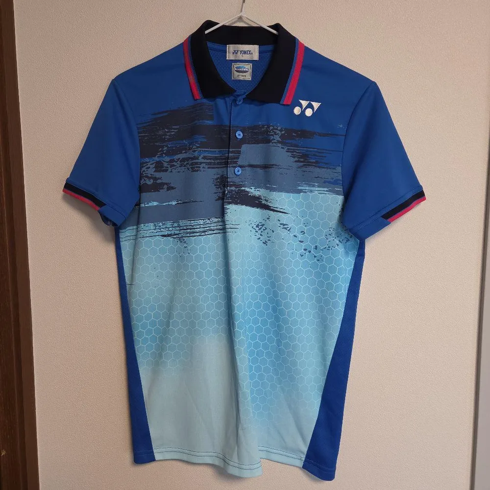YONEX バドミントン ウェア ポロシャツ ブルー Sサイズ