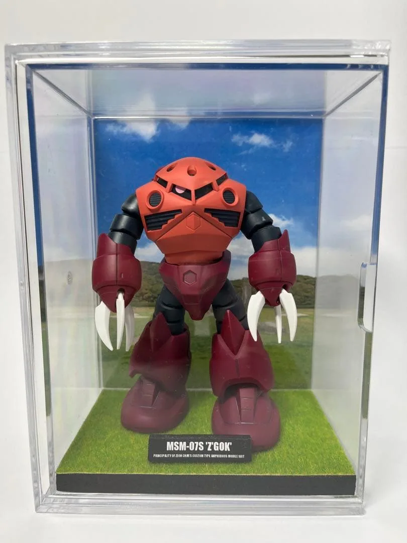 สินค้า Z'Gok ของ HGUC Char เสร็จสมบูรณ์พร้อมเคสกันพลาสไตล์ไดโอรามา