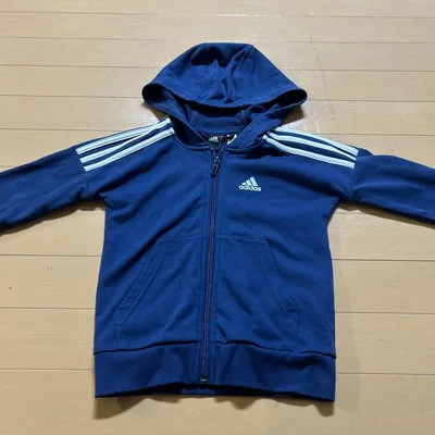 adidas キッズ パーカー ネイビー