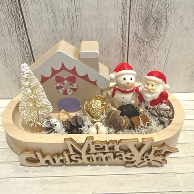 ナチュラルインテリア雑貨 クリスマス サンタ 雪だるま おうち ツリー 木の実