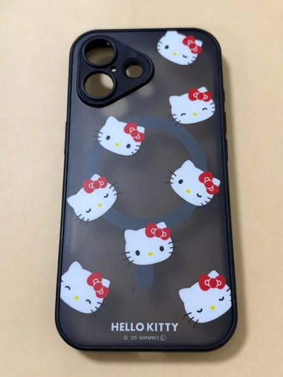 ハローキティ iPhone17ケース ブラック
