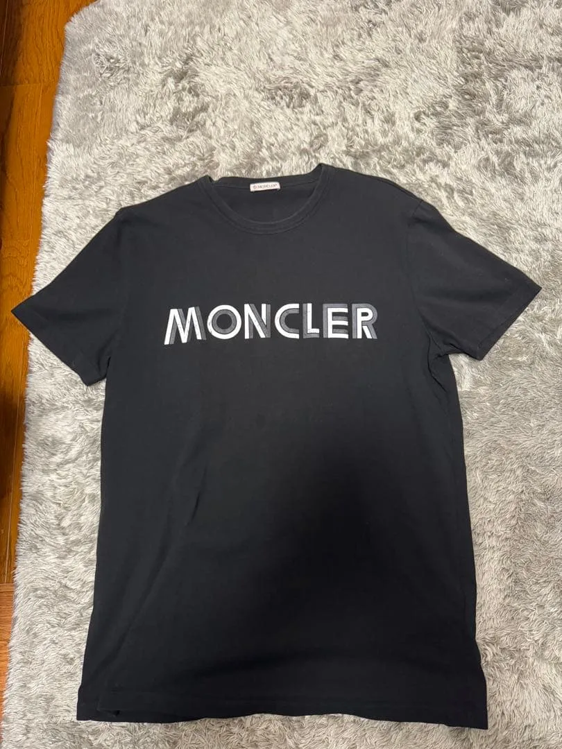 MONCLER ロゴプリント Tシャツ ブラック