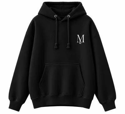 Mロゴ プルオーバーパーカー ブラック
