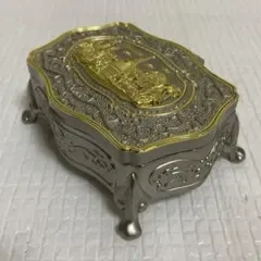TS34 タイ アンティーク調 ミニジュエリーボックス 金属製 猫脚 小物入れ