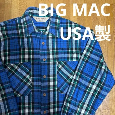 80s BIGMAC USA ネルシャツ 好配色 vintage ビッグマック