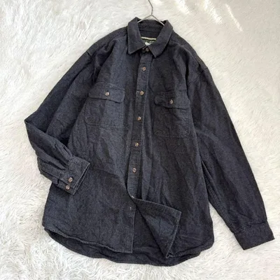 大きいサイズ✨フィールドアンドストリーム(XL)長袖コットンシャツ 厚手グレー