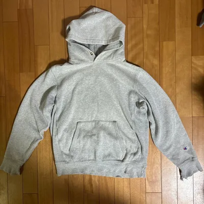 Champion 厚手 リバースウィーブ パーカー グレー