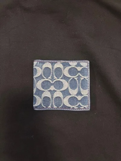 COACH 二つ折り財布 デニム シグネチャー