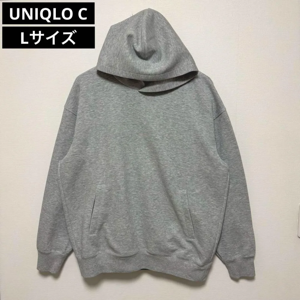 UNIQLO C ユニクロ スウェット オーバーサイズ プルパーカ L グレー