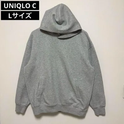 UNIQLO C ユニクロ スウェット オーバーサイズ プルパーカ L グレー
